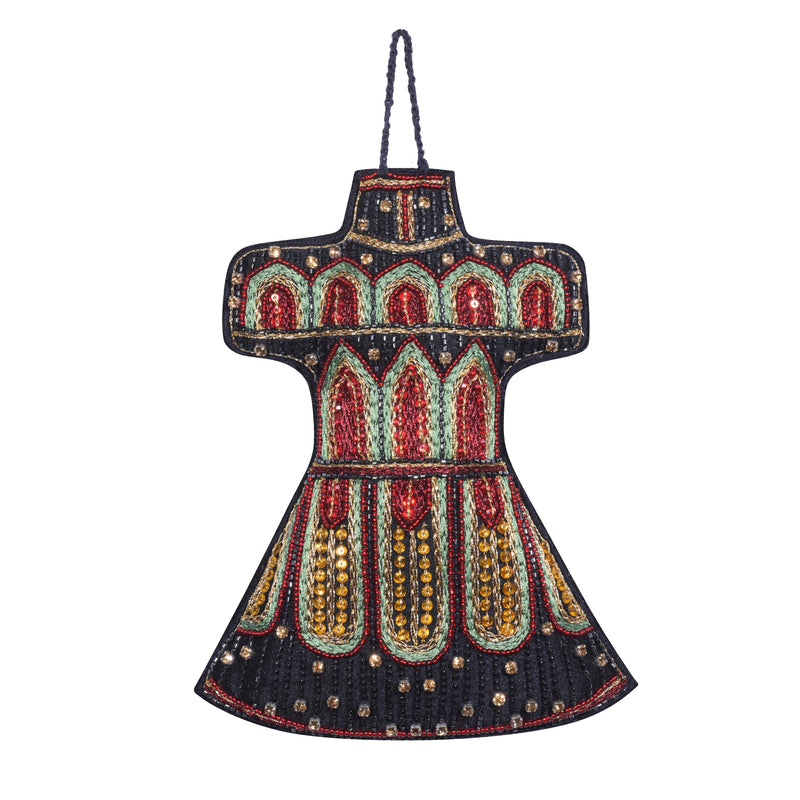 Joan of Arc Dress Embroidered Christmas Tree Decoration