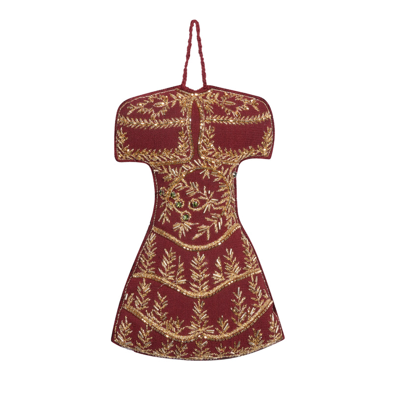 Ruby Moonshine Embroidered Christmas Tree Decoration