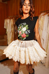 Embroidered Tutu Skirt