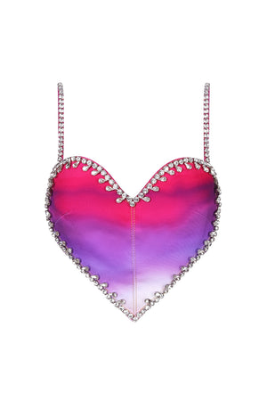 Ombre Crystal Heart Top
