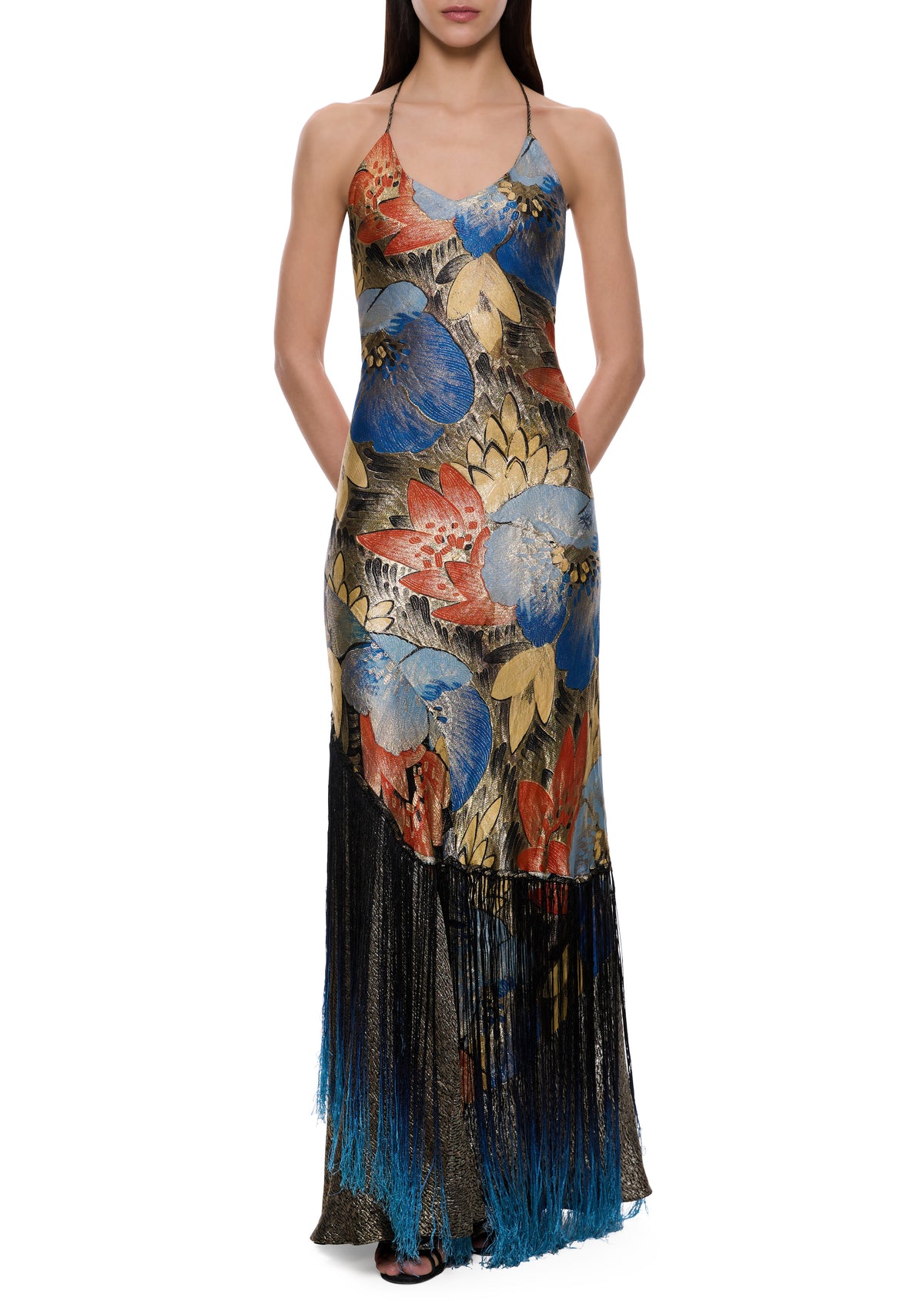 1930s Floral Lamé Gown - Annie's Ibiza