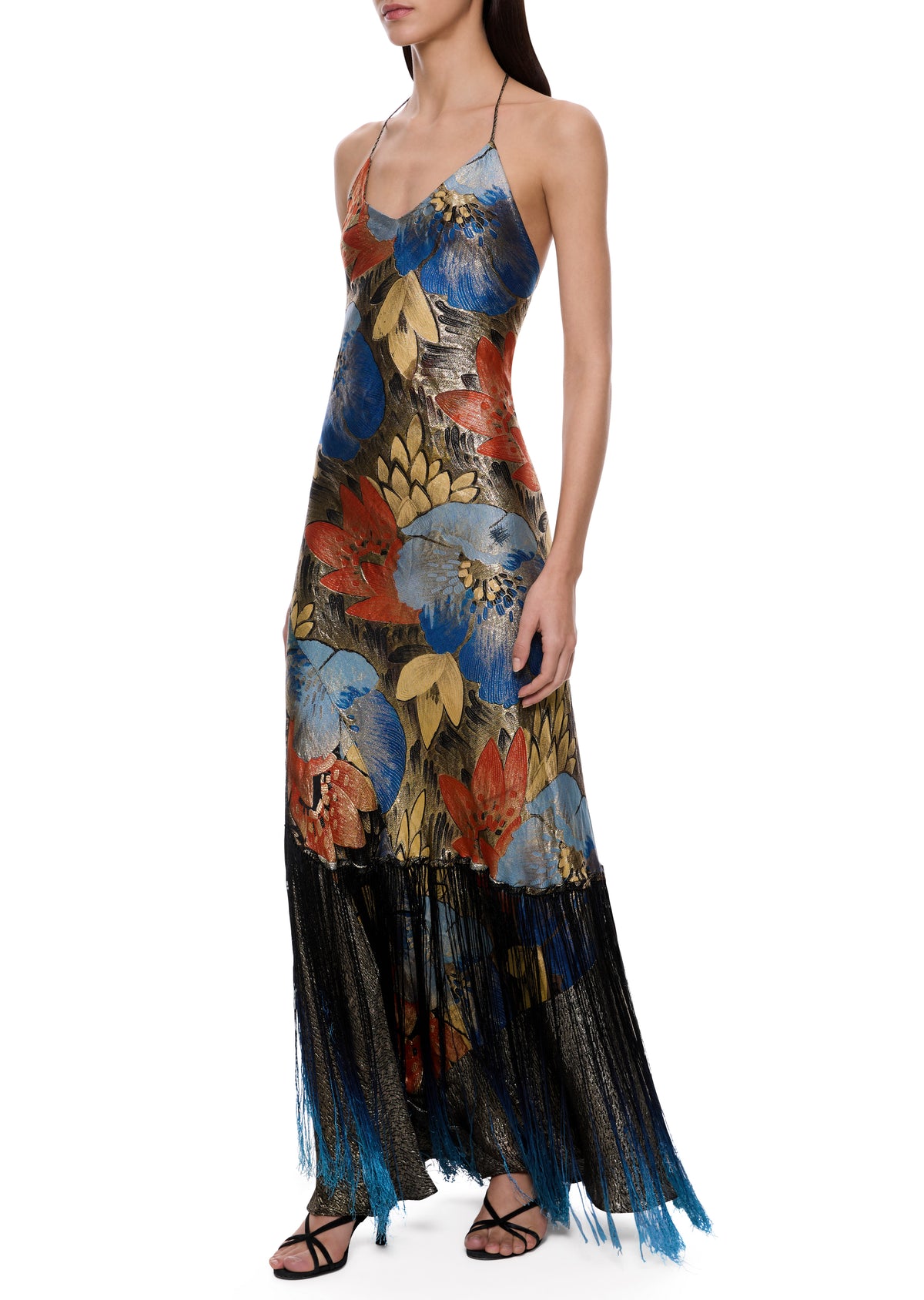 1930s Floral Lamé Gown - Annie's Ibiza