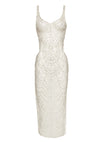 Cobweb Midi Dress - Pearl