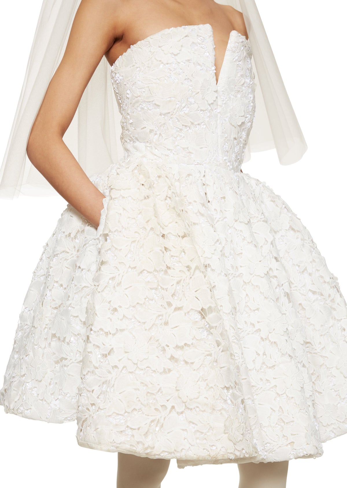 Corset Lace Mini Dress - Ivory - Annie's Ibiza