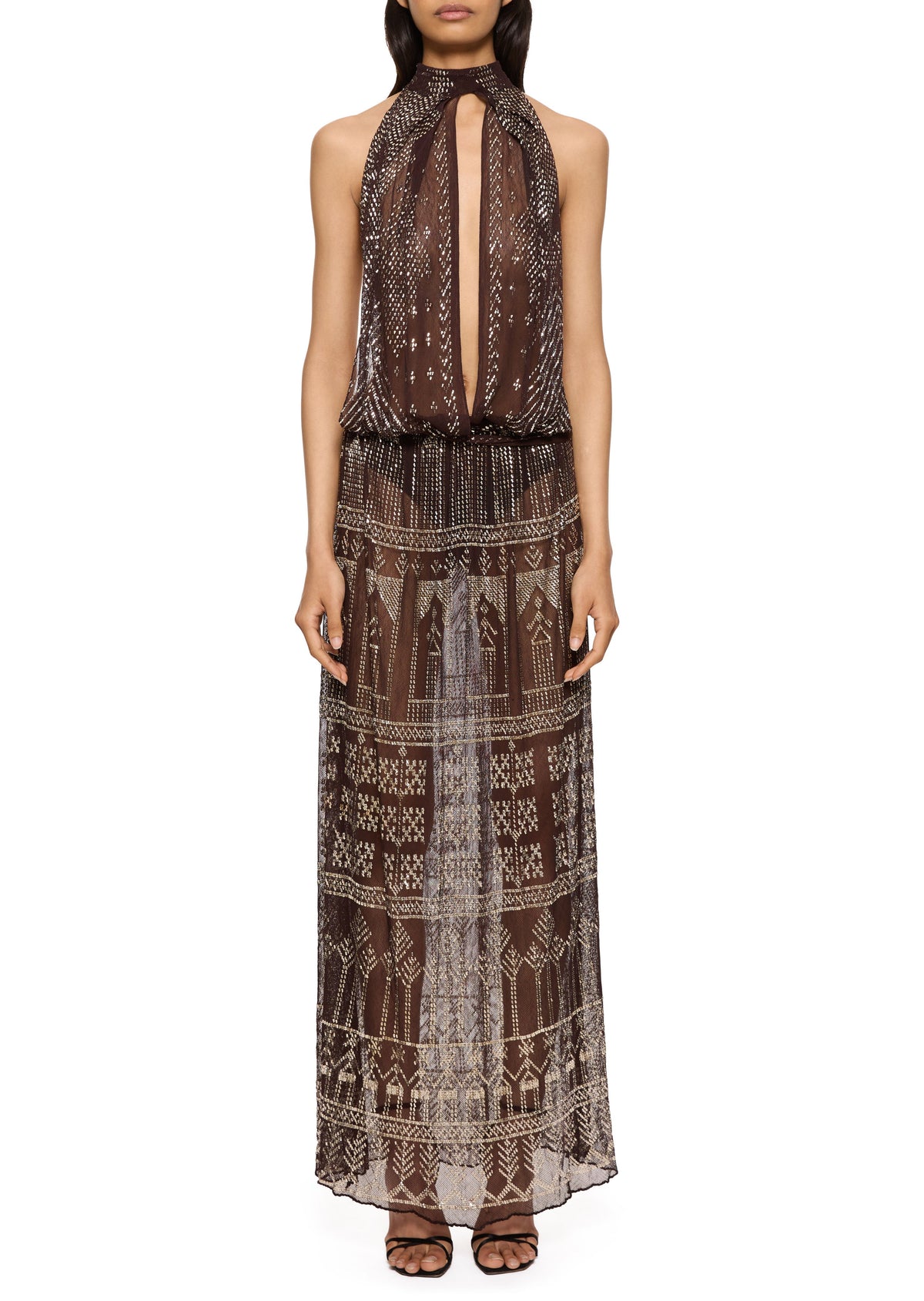 1920s Egyptian Dark Mauve Halter Neck Gown Annie's Ibiza Online 1920s Egyptian Dark Mauve Halter Neck Gown Annie's Ibiza Online
