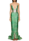 1920s Emerald Green Metallic Gown