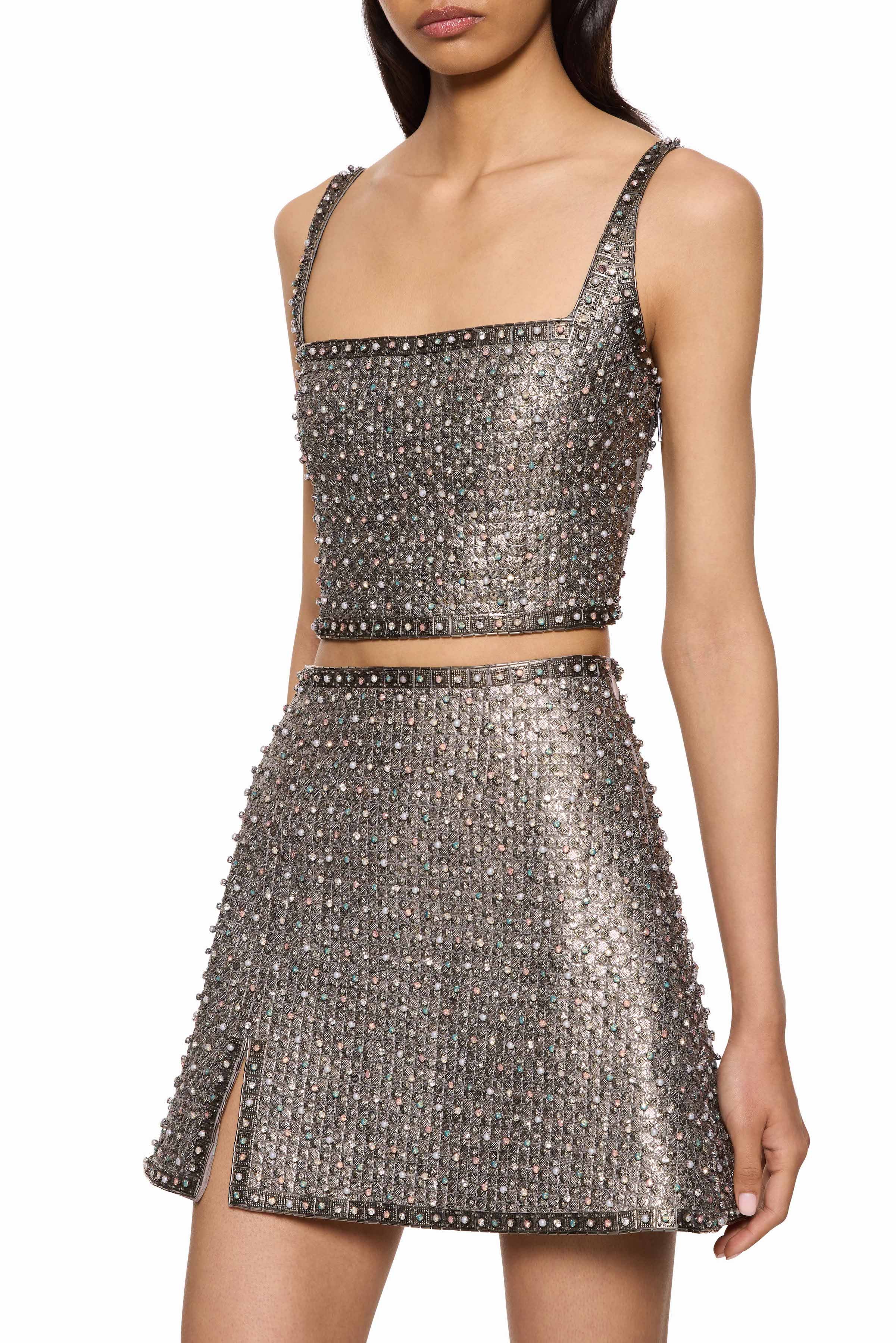 Achilles Mini Skirt - Mercury