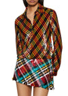 Sequin Tartan Check Shirt