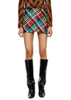 Sequin Tartan Mini Skirt