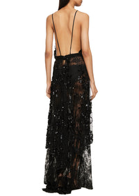 1940s Sheer Sequin Gown