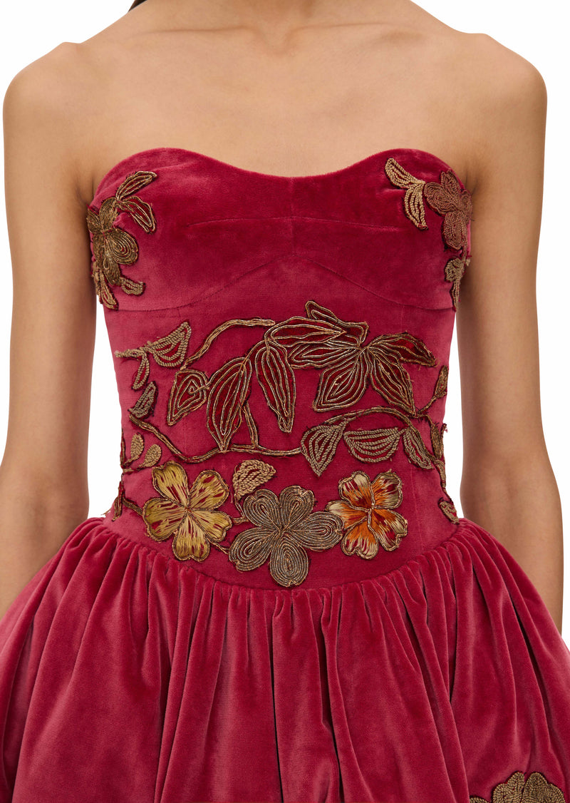 Velvet Tapestry Bubble Dress