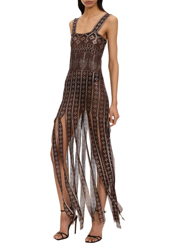1920's Egyptian Geometric Keyhole Mini Dress main image 0