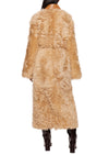 Deriha Long Shearling Coat with Removable Collar