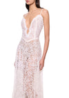 1930s White Lace Strappy Dress
