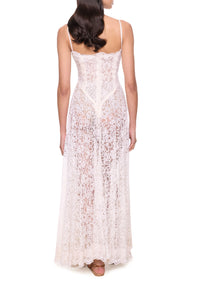 1930s White Lace Strappy Dress