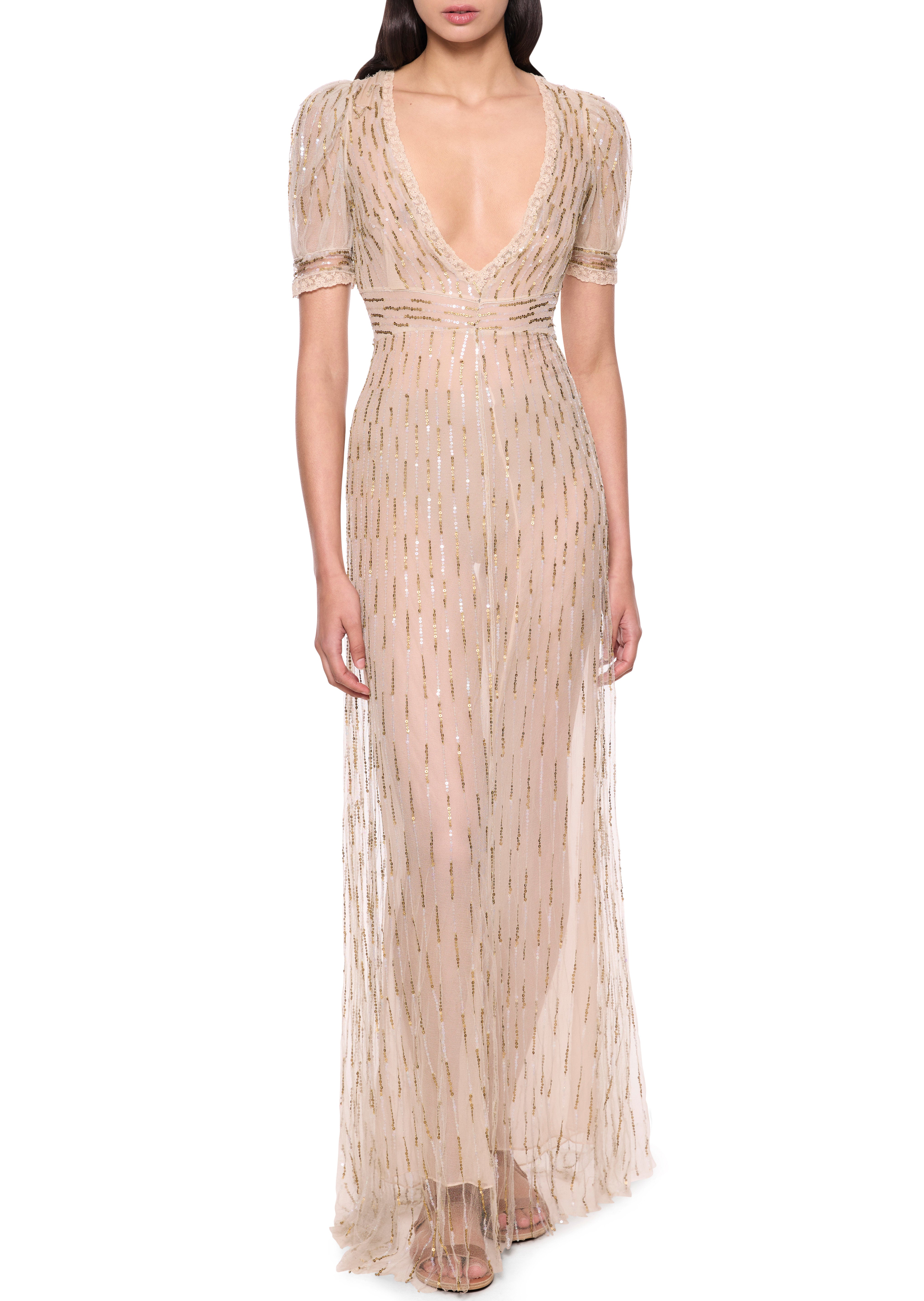 1930s Hand Embroidered Gold Sequin Dress – Annie's Ibiza Online