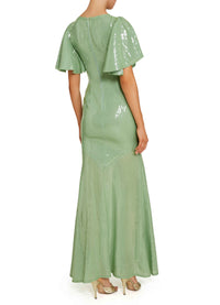 Paloma Sage Sequin Dress