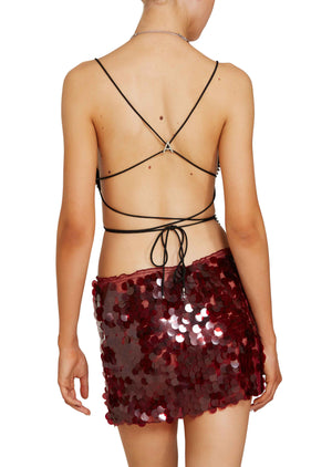 Black Crystal Butterfly Top