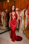 Desire Temptress Silk Dress - Red