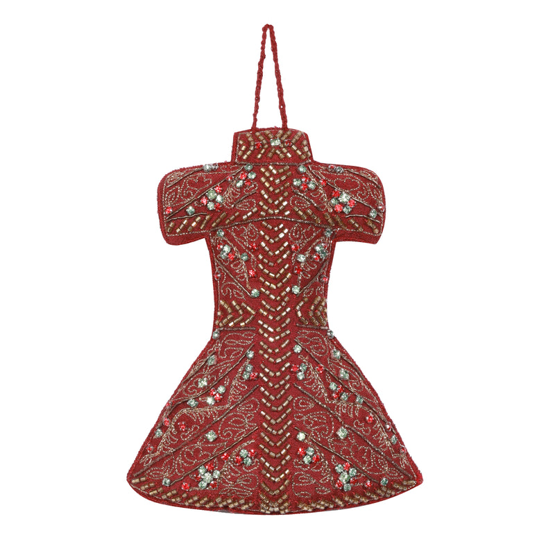 Eve Dress Embroidered Christmas Tree Decoration