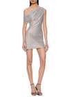 Asymmetrical Crystal Mini Dress