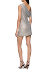 Asymmetrical Crystal Mini Dress