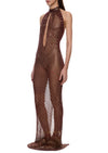 1920s Burgundy Egyptian Gown
