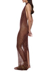 1920s Burgundy Egyptian Gown