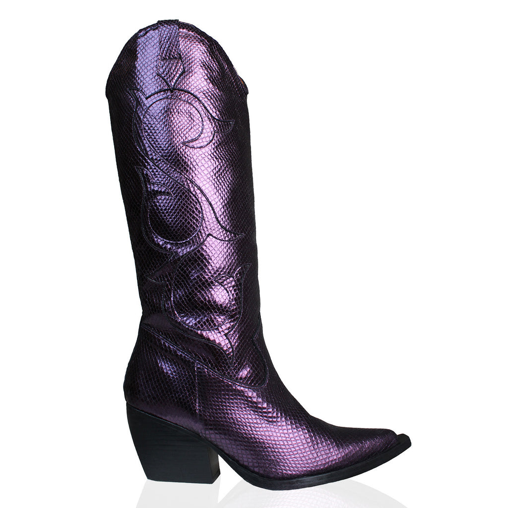 The Purple Cowboy Boot
