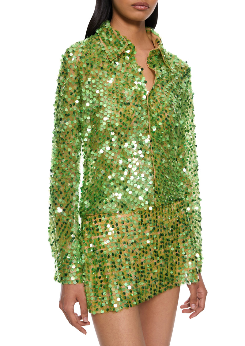 Lime Dot Sequin Two - Set