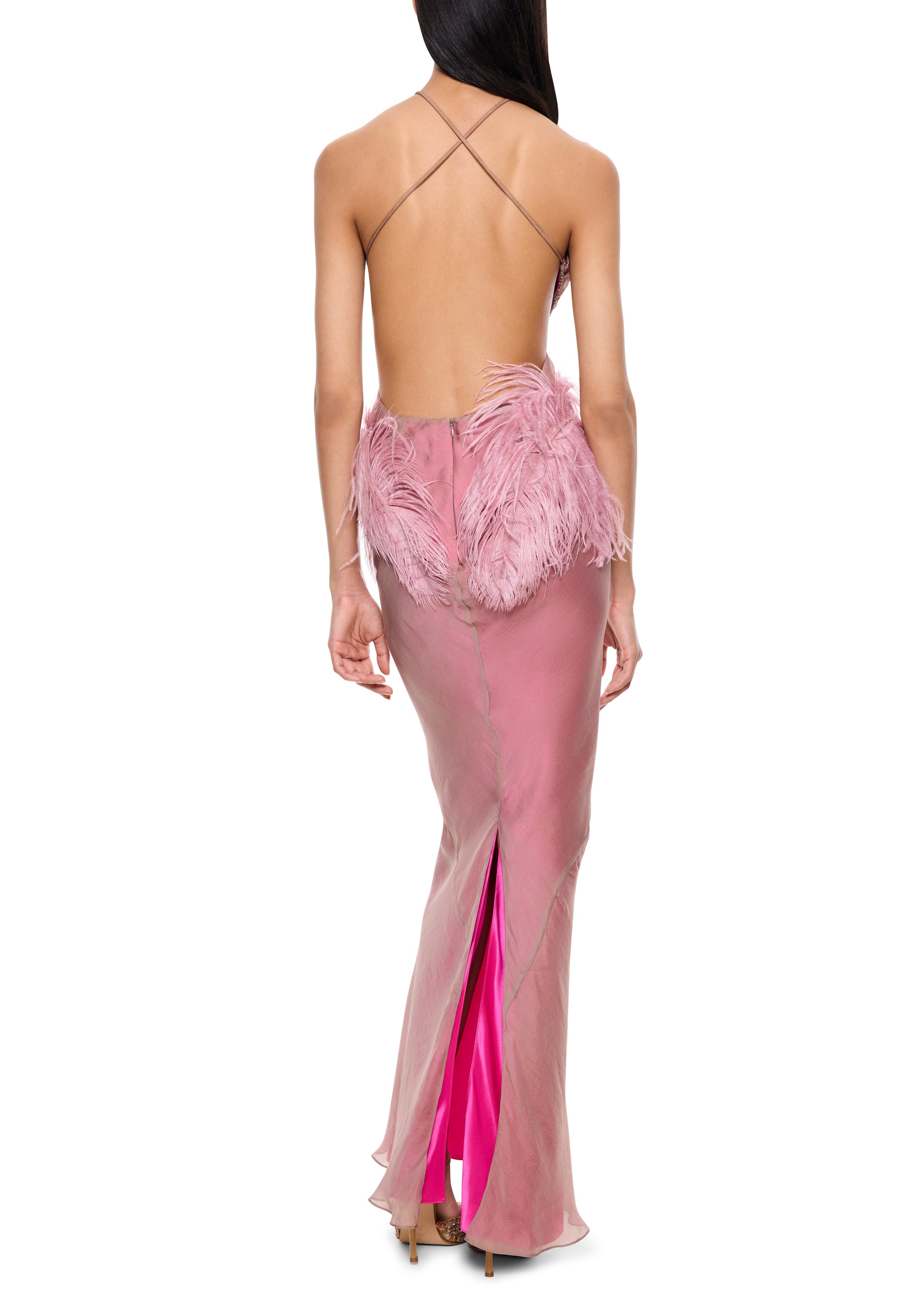 Burlesque Feather Gown - Annie's Ibiza
