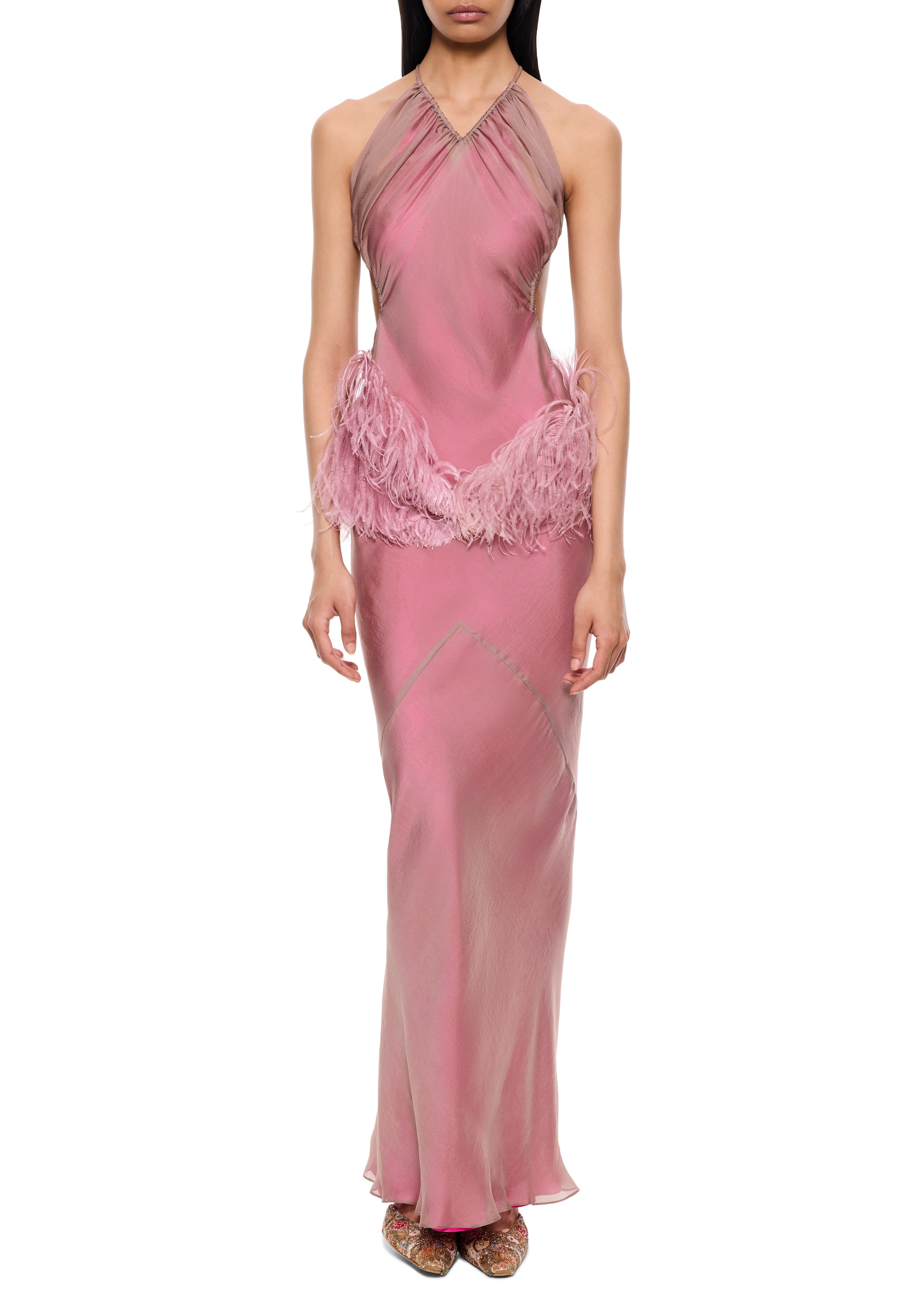 Burlesque Feather Gown - Annie's Ibiza