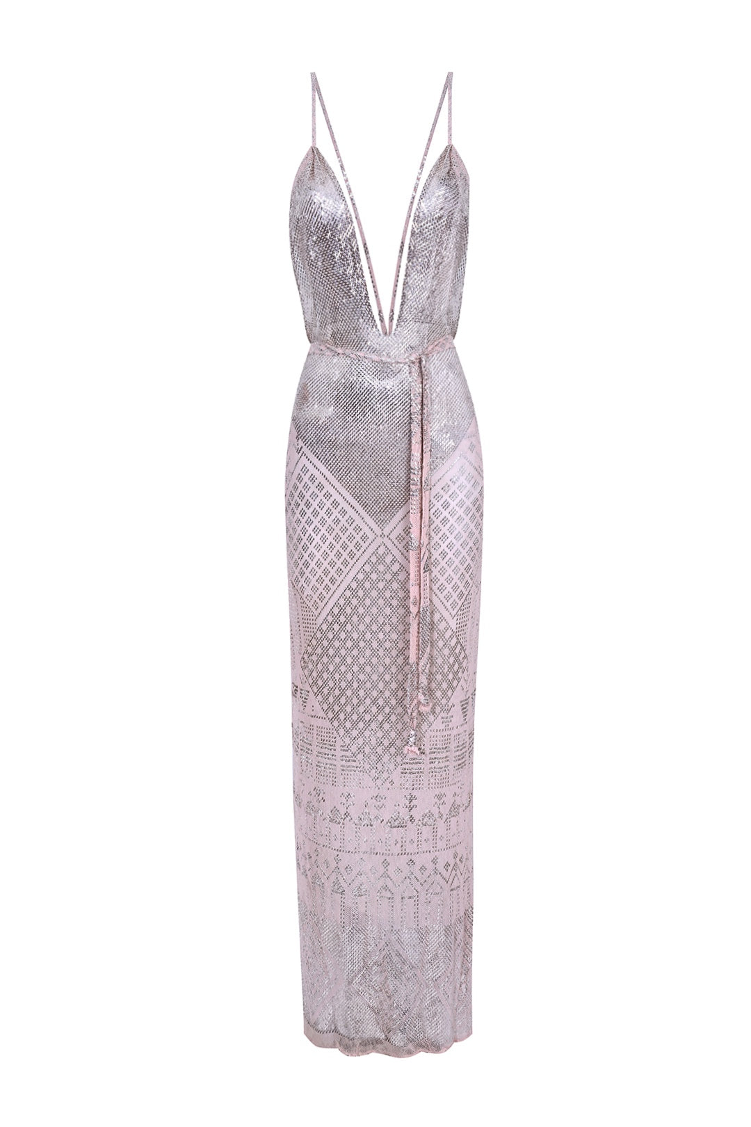 1920's Egyptian Blue Strappy Gown