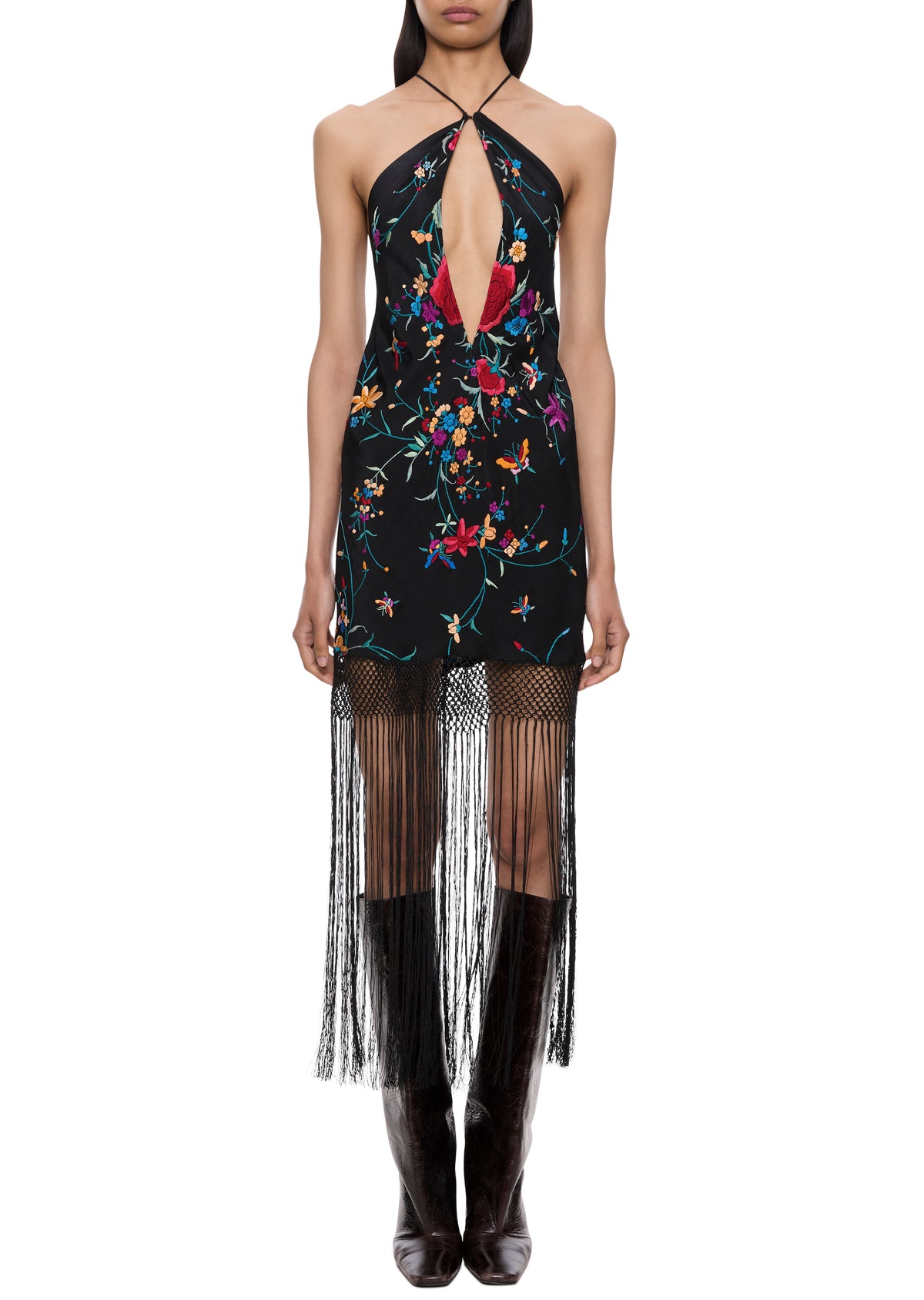 Zinnia Demi Couture Piano Shawl Halter Mini Dress Zinnia Demi Couture Piano Shawl Halter Mini Dress