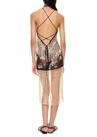 Jasmine Demi Couture Piano Shawl Halter Mini Dress