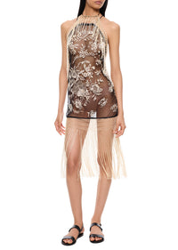 Jasmine Demi Couture Piano Shawl Halter Mini Dress