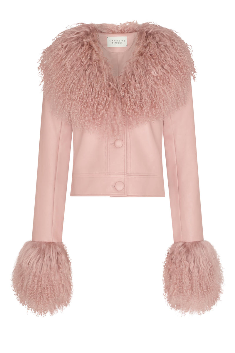 Cropped Penny Jacket- Pink
