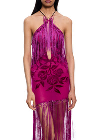 Demi Couture Piano Shawl Halter Fringed Mini Dress 3 - Annie's Ibiza