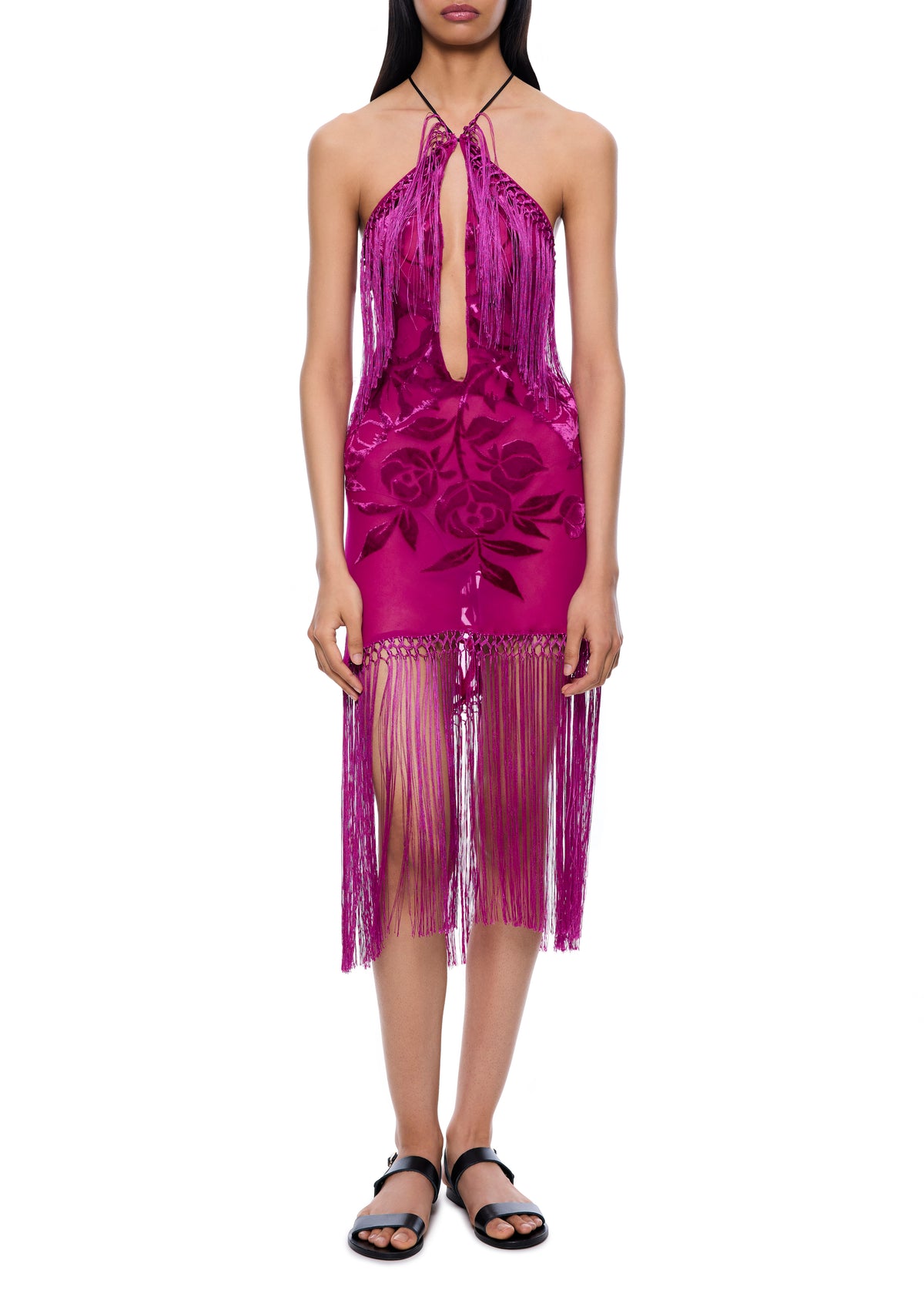 Demi Couture Piano Shawl Halter Fringed Mini Dress 3 - Annie's Ibiza