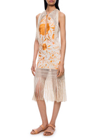 Acacia Demi Couture Piano Shawl Halter Fringed Mini Dress - Annie's Ibiza