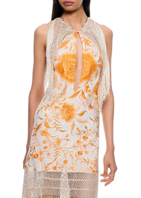 Acacia Demi Couture Piano Shawl Halter Fringed Mini Dress - Annie's Ibiza