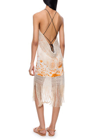 Acacia Demi Couture Piano Shawl Halter Fringed Mini Dress - Annie's Ibiza