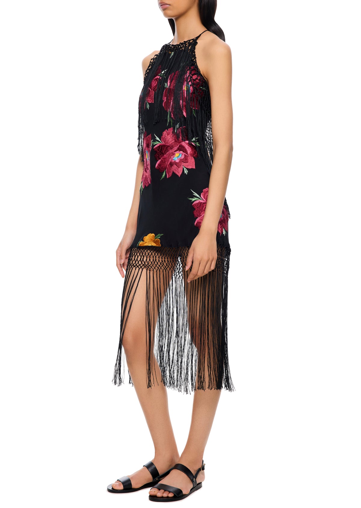 Gardenia Demi Couture Piano Shawl Halter Mini Dress - Annie's Ibiza