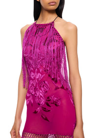 Hyacinth Demi Couture Piano Shawl Halter Mini Dress - Annie's Ibiza