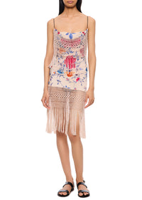 Rosalie Demi Couture Piano Shawl Halter Mini Dress - Annie's Ibiza