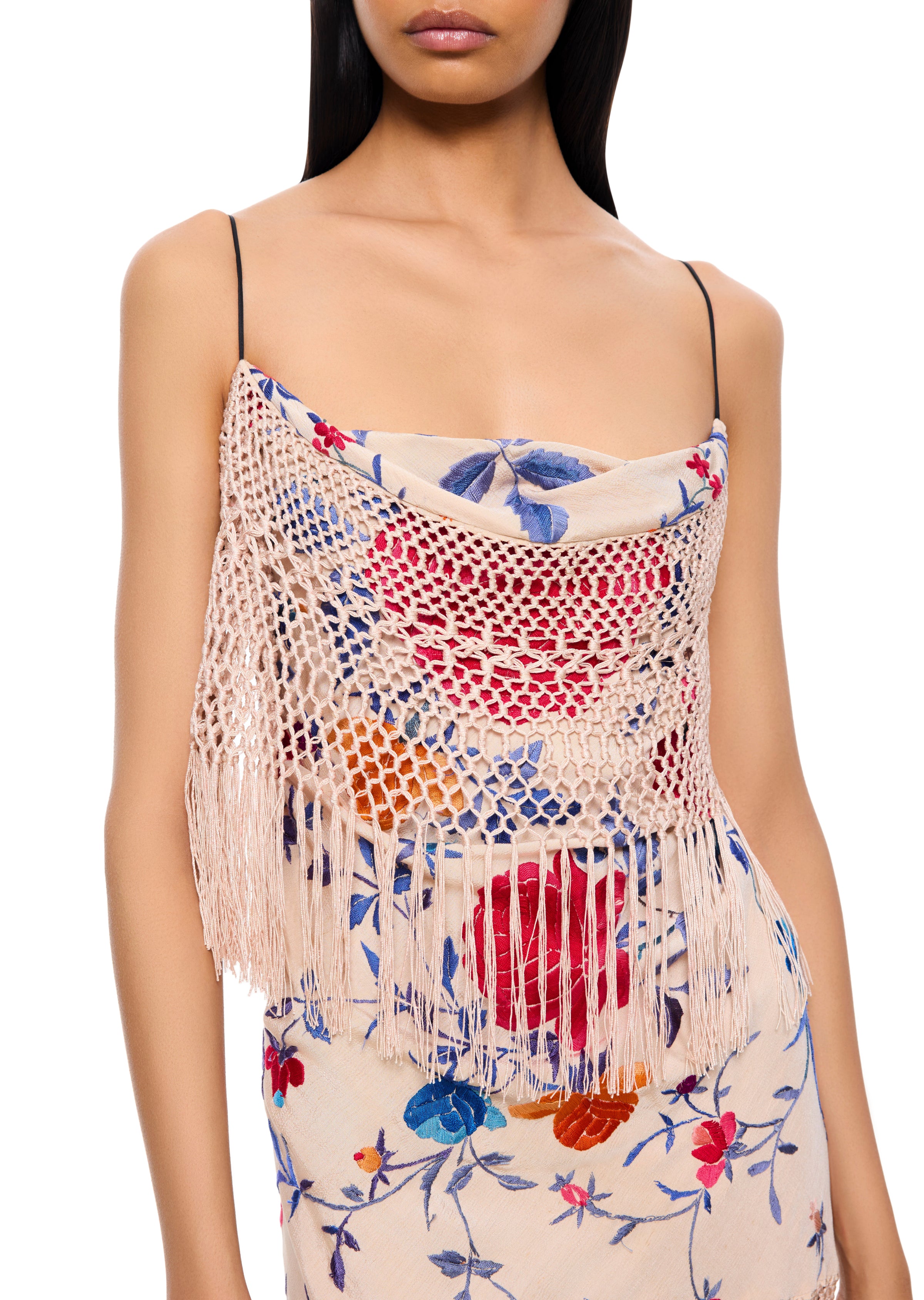 Rosalie Demi Couture Piano Shawl Halter Mini Dress - Annie's Ibiza