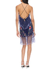 Ortensia Demi Couture Piano Shawl Halter Fringed Mini Dress