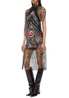 Fioretta Demi Couture Piano Shawl Halter Mini Dress