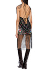 Fioretta Demi Couture Piano Shawl Halter Mini Dress