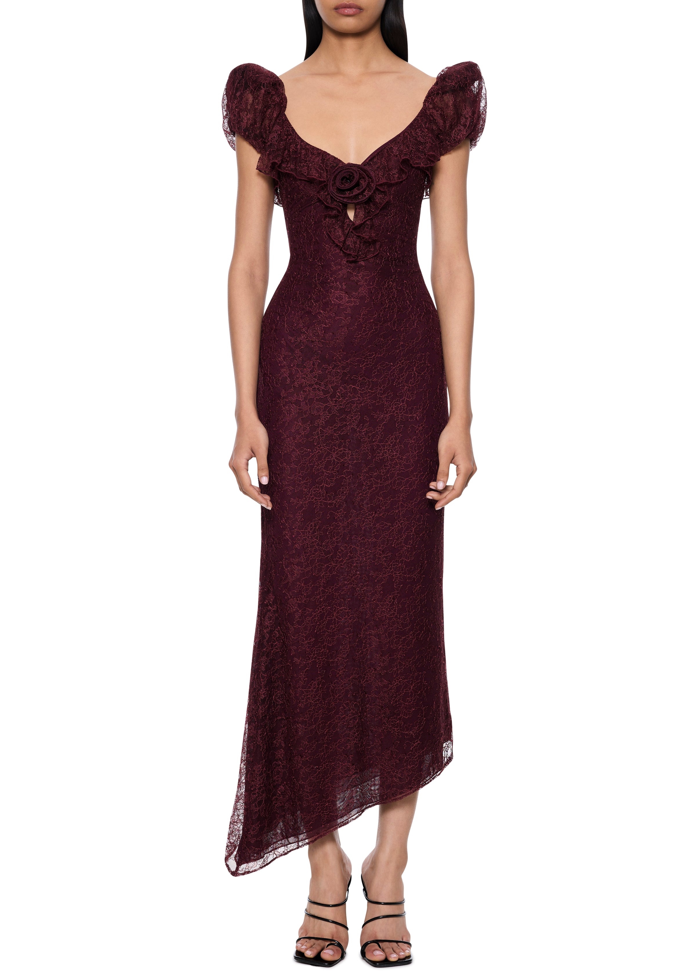 Eden Midi Dress in Earth Lace - Annie's Ibiza